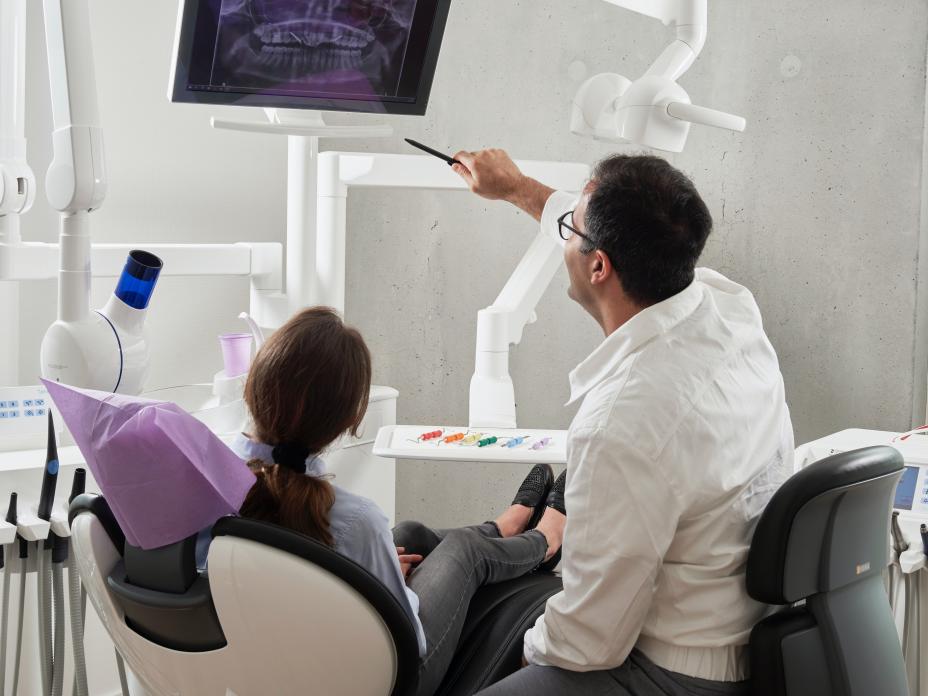 Dentist at work