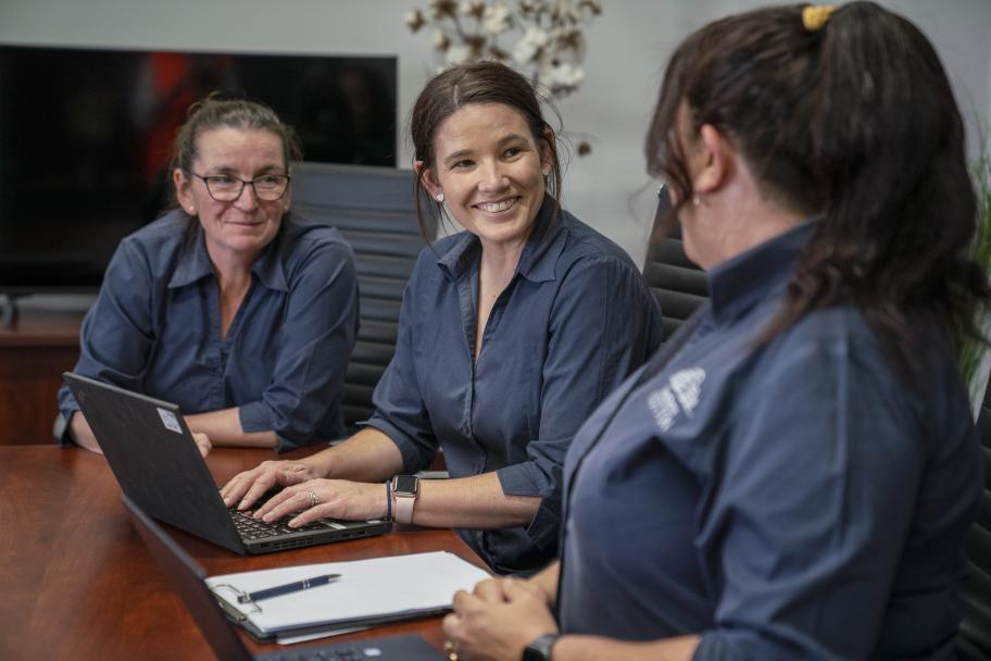 Female coworkers in a meeting